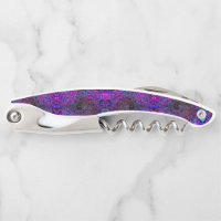 Trippy Black and Magenta Retro Liquid Swirl