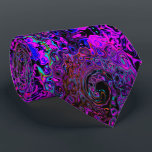 Trippy Black and Magenta Retro Liquid Swirl Tie<br><div class="desc">This Original Digital Oil Painting by My Rubio Garden features a Trippy Black and Magenta Retro Liquid Swirl with Hot Pink,  Orange,  Purple,  Aqua and Black Background. The result is a trippy,  groovy,  abstract design that you will love!</div>