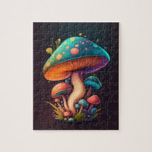 Trippy Blue Amanita Muscaria Flexible Photo Magnet Jigsaw Puzzle