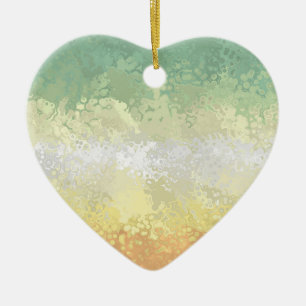 Trippy Boho Groovy Abstract Genderflor Pride Flag Ceramic Ornament