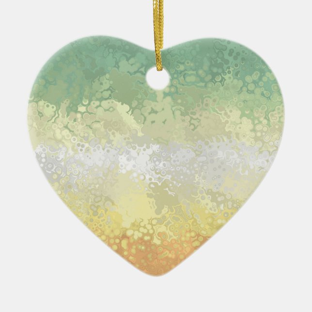 Trippy Boho Groovy Abstract Genderflor Pride Flag Ceramic Ornament (Front)