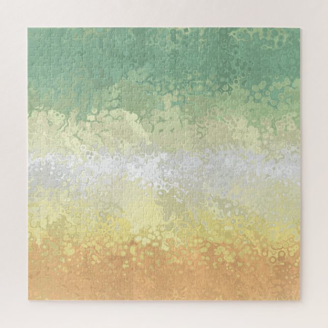 Trippy Boho Groovy Abstract Genderflor Pride Flag Jigsaw Puzzle (Vertical)