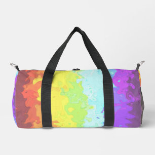 Trippy Boho Groovy Abstract Neurogender Pride Flag Duffle Bag