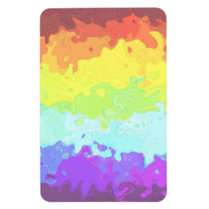 Trippy Boho Groovy Abstract Neurogender Pride Flag Magnet