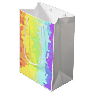 Trippy Boho Groovy Abstract Neurogender Pride Flag Medium Gift Bag