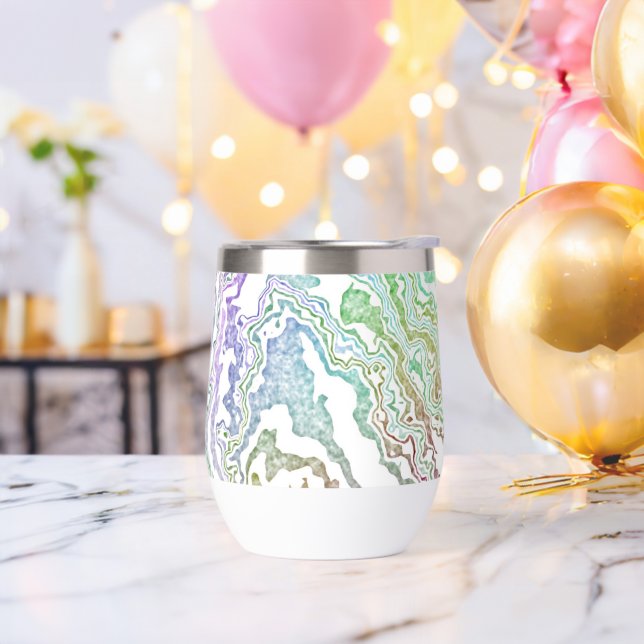 Trippy Boho Marbled Colourful Rainbow Abstract (Bachelor Party)