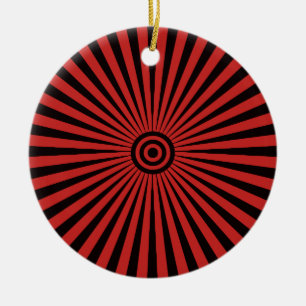 Trippy Bullseye Ceramic Ornament