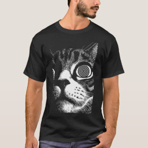 Trippy Cat Pastel Goth Gothic Grunge Alt Punk Weir T-Shirt