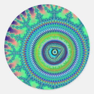 trippy classic round sticker