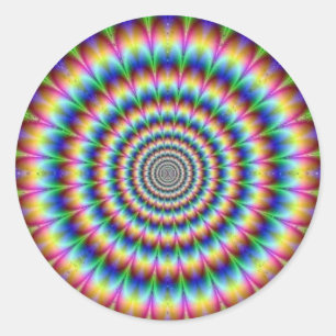 Trippy Classic Round Sticker