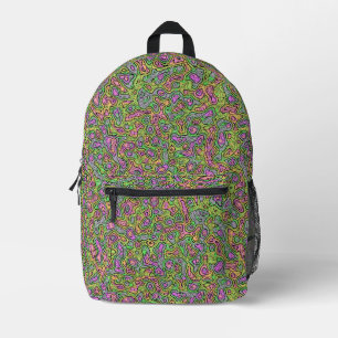 Trippy Colorful Blob Printed Backpack
