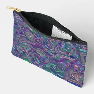 Trippy Colourful 3D Swirls Accessory Pouch