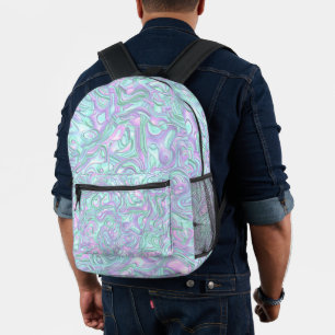 Trippy Colourful 3D Swirls Printed Backpack