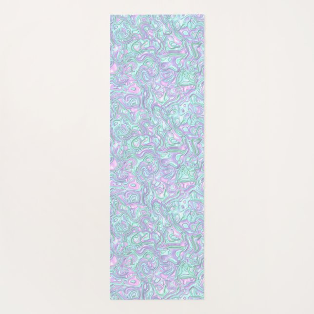 Trippy Colourful 3D Swirls   Yoga Mat (Back)