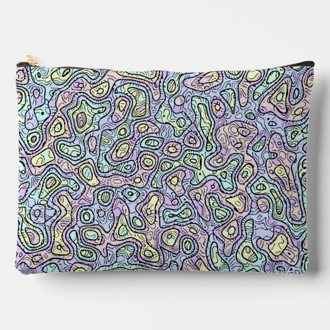 Trippy Colourful Blob Accessory Pouch (Front)