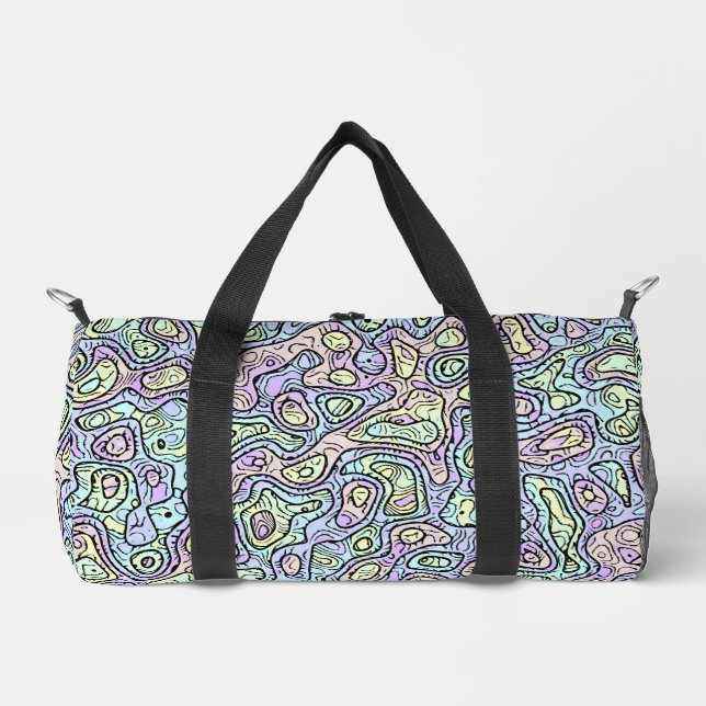 Trippy Colourful Blob Duffle Bag (Front)