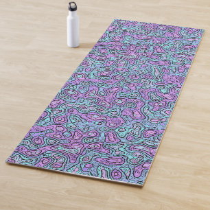 Trippy Colourful Blob Yoga Mat