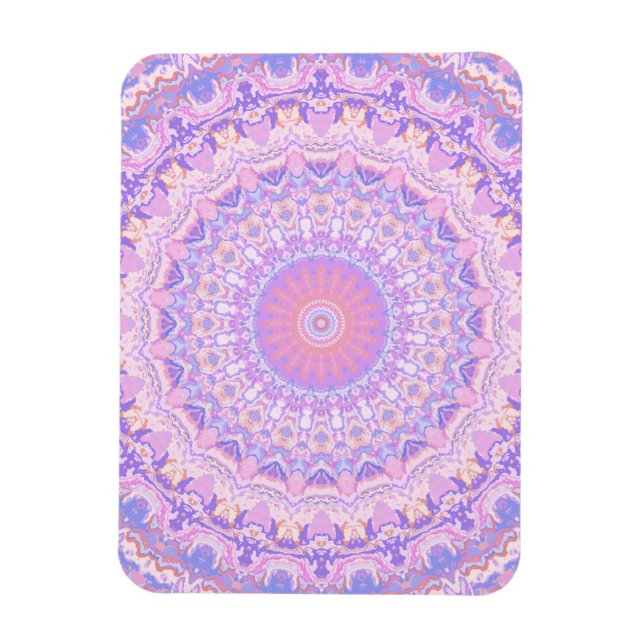 Trippy Colourful Intricate Boho Hippie Mandala Magnet (Vertical)