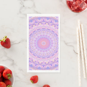 Trippy Colourful Intricate Boho Hippie Mandala Napkin