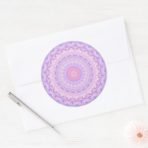 Trippy Colourful Intricate Boho Mandala Classic Round Sticker