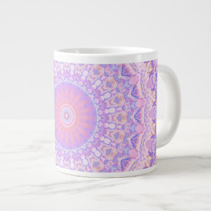 Trippy Colourful Intricate Boho Mandala Large Coffee Mug