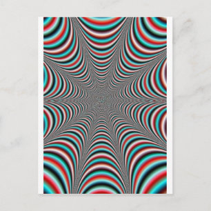 trippy design postcard