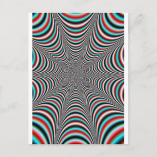 trippy design postcard