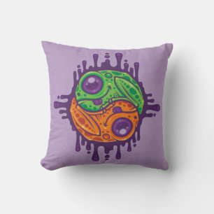 Trippy Drippy Frog Yin Yang Cushion
