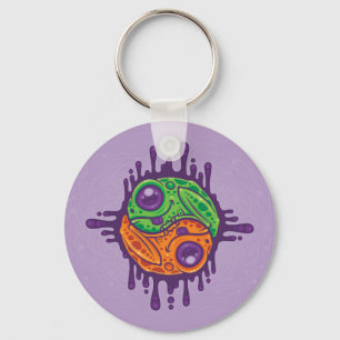 Trippy Drippy Frog Yin Yang Key Ring