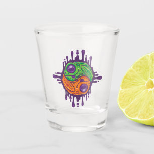 Trippy Drippy Frog Yin Yang Shot Glass