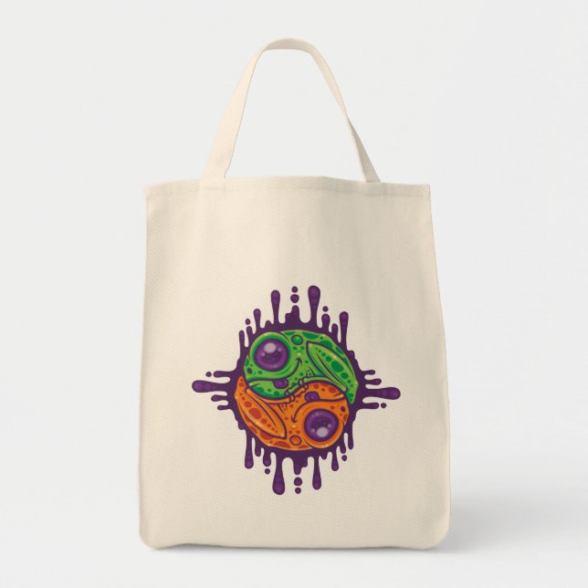 Trippy Drippy Frog Yin Yang Tote Bag (Front)
