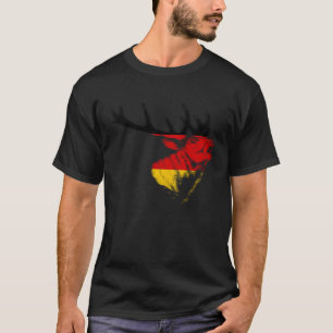 Trippy elk howling moose caribou Germany German fl T-Shirt