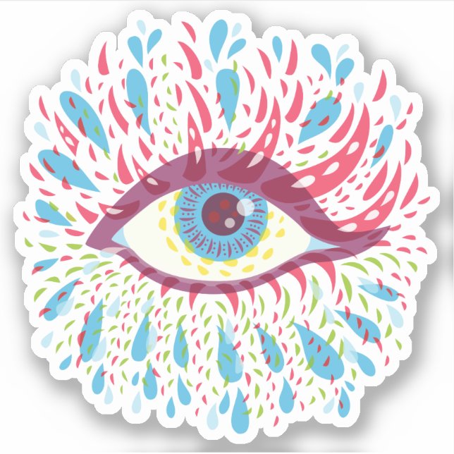 Trippy Eye Psychedelic Art (Front)