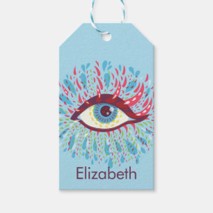 Trippy Eye Psychedelic Art Gift Tags