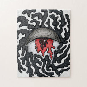 Trippy Eye with Tentacles - Trippy Surreal Art Jigsaw Puzzle