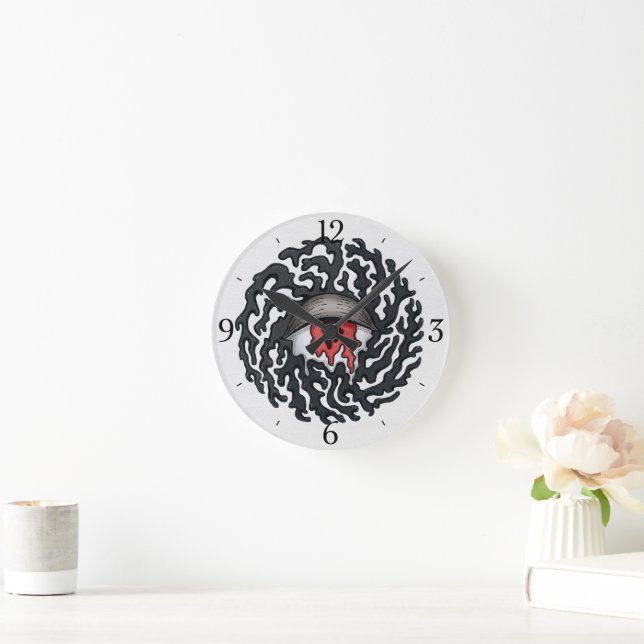 Trippy Eye with Tentacles - Trippy Surreal Art Round Clock (Home)