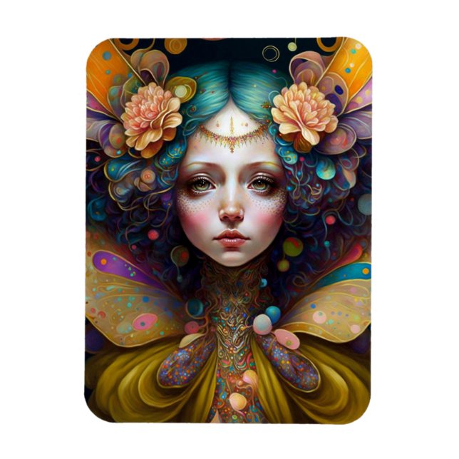 Trippy Fairy Fantasy Art Magnet (Vertical)