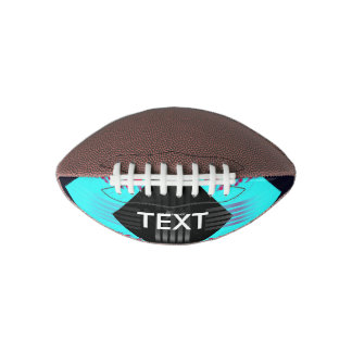 Trippy Florescent Turquoise Zebra Abstract Football