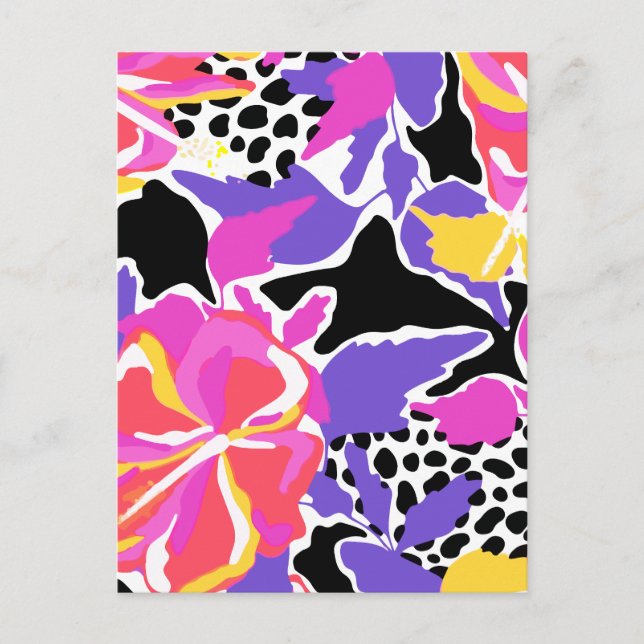Trippy Flower  Holiday Postcard (Front)