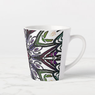 trippy flower latte mug