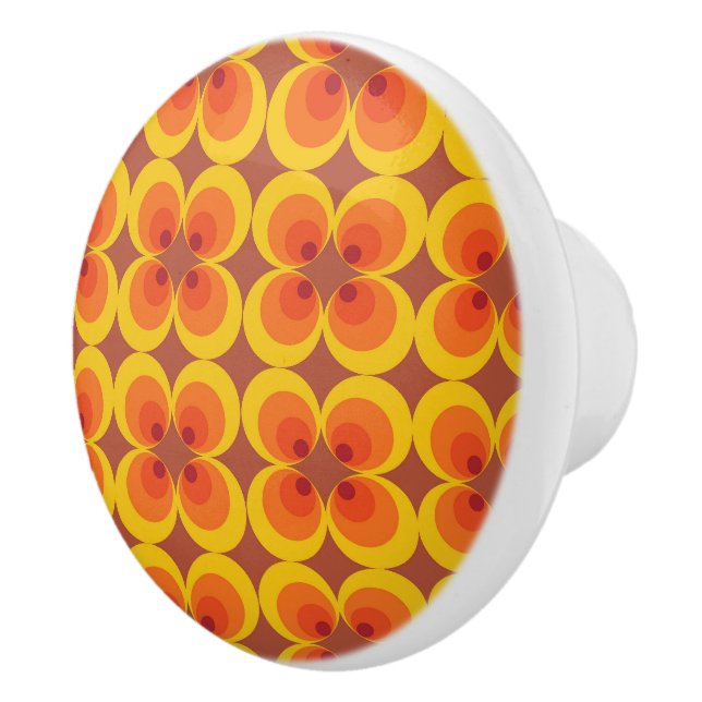 Trippy Flowers  Ceramic Knob (Right)