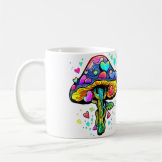 Trippy Forest Art Edm Mushroom Music Lover Psyched Coffee Mug