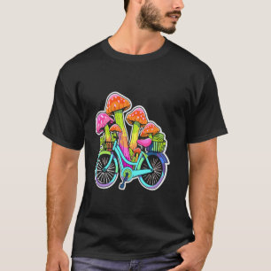Trippy Forest Rave Psychedelic Bicyclist EDM Party T-Shirt