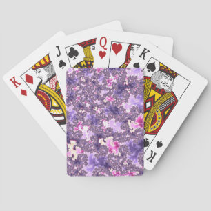 Trippy Funky Boho Groovy Pastel Spiral Fractal Art Playing Cards