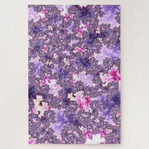 Trippy Funky Boho Pastel Spiral Fractal Art Jigsaw Puzzle