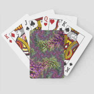 Trippy Funky Groovy Digital Abstract Fractal Art Playing Cards