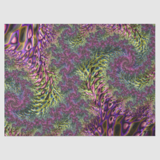 Trippy Funky Groovy Digital Abstract Fractal Art Tissue Paper