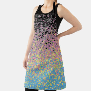 Trippy Funky Pixelated Polygender Pride Flag Apron