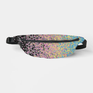 Trippy Funky Pixelated Polygender Pride Flag Bum Bags