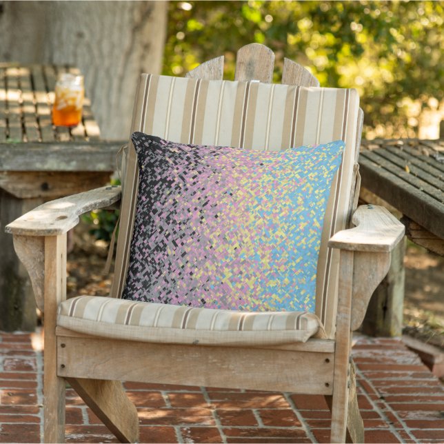 Trippy Funky Pixelated Polygender Pride Flag Cushion (Chair)